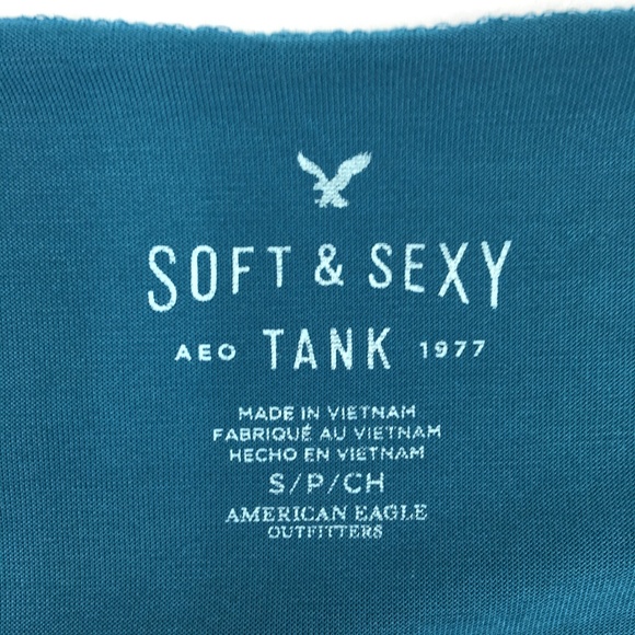 American Eagle outfitters AEO Tank Top Blue Soft & Sexy strappy modal S women's - Picture 12 of 16